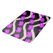 Chic Lippen Parels Roze Zwart Badmat (Gekanteld)