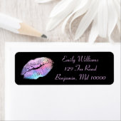 Chic Lips Cotton Snoep kleur op zwarte achtergrond Etiket (Insitu)