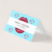 Chic Lips Diamond Girly Visitekaartje (Voorkant)