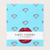 Chic Lips Diamond Girly Visitekaartje (Buitenkant ongevouwen)