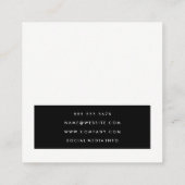 Chic Lipstick Blue Kiss Vierkante Visitekaartje (Achterkant)