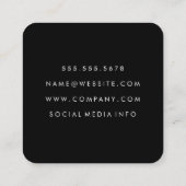 Chic Lipstick Kiss Vierkante Visitekaartje (Achterkant)