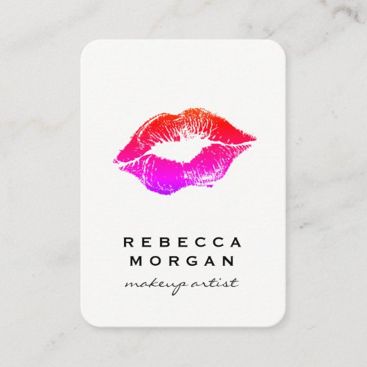 Chic Lipstick Kiss Visitekaartje (Voorkant)