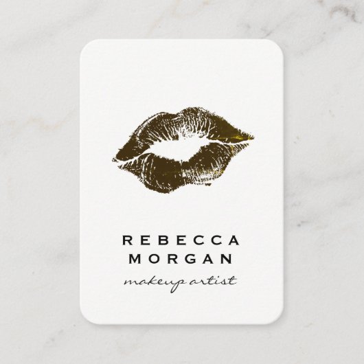 Chic Lipstick Kiss Visitekaartje (Voorkant)