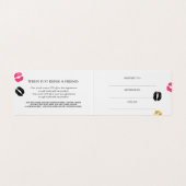 Chic lipstick merken make-up verwijzing Kaart Visitekaartje (Binnenkant ongevouwen)