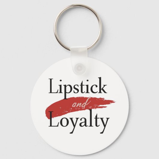 Chic Lipstick Vlek en Trouw Sleutelhanger (Voorkant)