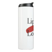 Chic Lipstick Vlek en Trouw Thermosbeker (Gedraaid links)