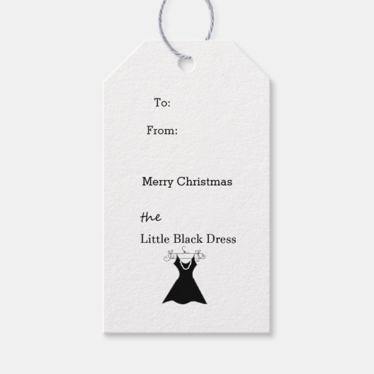 Chic Little Black-nummer Cadeaulabel (Voorkant)