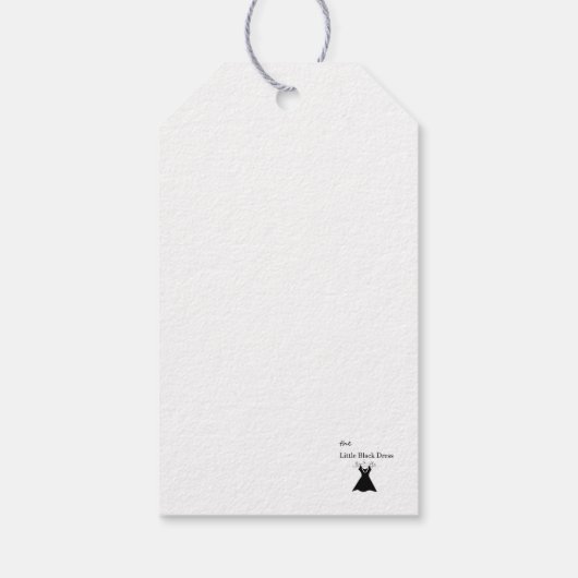 Chic Little Black-nummer Cadeaulabel (Achterkant)