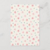 Chic Little Pink Floral Detail Behuizing Kaart (Achterkant)