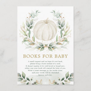 Chic Little Pumpkin Greenery Gold Books voor Baby Informatiekaartje