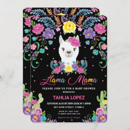 Chic Llama Mama Mexicaanse Bloem Baby Shower Meisj Kaart