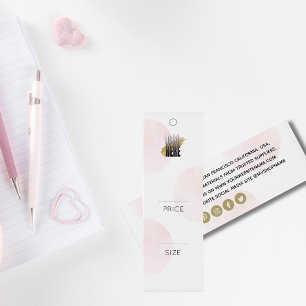 Chic Logo Blush Circles Mode Kledingprijs Label Mini Visitekaartjes