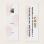 Chic Logo Blush Circles Mode Kledingprijs Label Mini Visitekaartjes (Voorkant /achterkant)