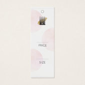 Chic Logo Blush Circles Mode Kledingprijs Label Mini Visitekaartjes (Voorkant)
