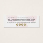 Chic Logo Blush Circles Mode Kledingprijs Label Mini Visitekaartjes (Achterkant)