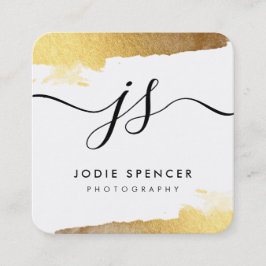 CHIC LOGO elegante  glamoureuze gouden inktmarkeri Vierkante Visitekaartje