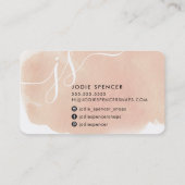 CHIC LOGO elegante  initiaal blush waterverf Visitekaartje (Achterkant)