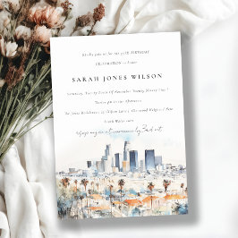 Chic Los Angeles, Californië Waterverf Verjaardag Kaart