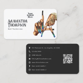 Chic Los Angeles LA Sign Nail Salon Branding Visitekaartje