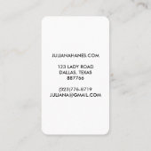 Chic Lotus Flowers Minimalist Grey & White Visitekaartje (Achterkant)