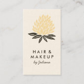 Chic Lotus Flowers minimalist Natural Cream Visitekaartje (Voorkant)
