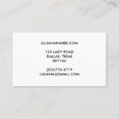 Chic Lotus Flowers minimalistisch grijs zwart Visitekaartje (Achterkant)