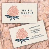 Chic Lotus Flowers minimalistisch roze blauw Visitekaartje