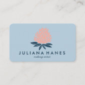 Chic Lotus Flowers Roze Blauw Visitekaartje (Voorkant)