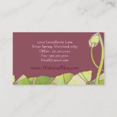 Chic lotus massagetherapie visitekaartje (Achterkant)