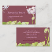 Chic lotus massagetherapie visitekaartje (Voorkant / Achterkant)