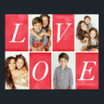 Chic Love 4 Foto Collage Poster<br><div class="desc">Laat je favoriete foto's zien met dit stijlvolle 4-fotocollage poster dat "Liefde" zegt.</div>