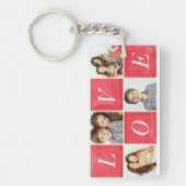 Chic Love 4 Foto Collage Sleutelhanger (Voorkant)