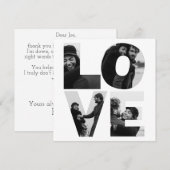 Chic LOVE aangepaste fotoserie of paar Feestdagenkaart (Voorkant / Achterkant)