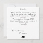 Chic LOVE aangepaste fotoserie of paar Feestdagenkaart (Achterkant)