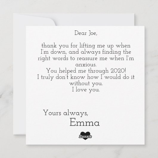 Chic LOVE aangepaste fotoserie of paar Feestdagenkaart (Achterkant)