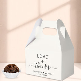 Chic Love And Thanks Crème Trouwcadeau Bedankdoosjes