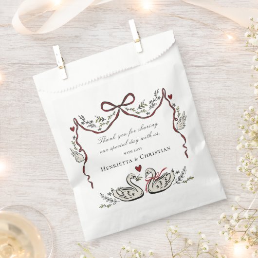 Chic Love Birds Wedding Favor Bags Bedankzakje (Geknipt)