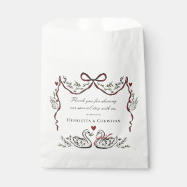 Chic Love Birds Wedding Favor Bags Bedankzakje