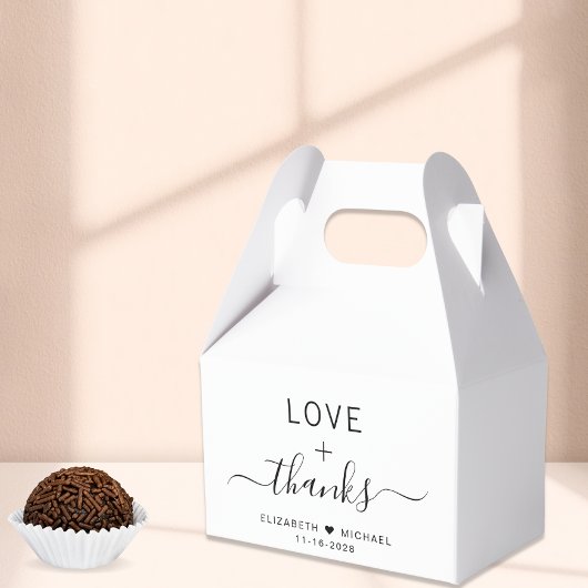 Chic Love en Dank Trouwdag Bedankdoosjes