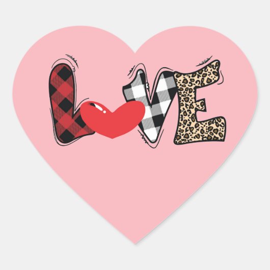 Chic Love Hart Sticker (Voorkant)