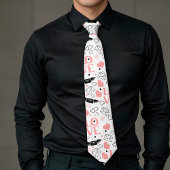 Chic Love Lettering Hand Drawn Heart Tie Stropdas