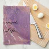 Chic love pink violet angel theedoek (Quarter Fold)