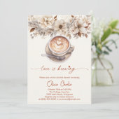 Chic Love zet Vrijgezellenfeest koffie Kaart (Staand voorkant)