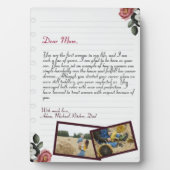 Chic Lovely Personalized Love Letter Handgeschreve Fotoplaat (voorkant)