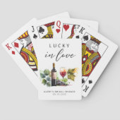 Chic Lucky In Love Waterverf Winery Pokerkaarten (Achterkant)