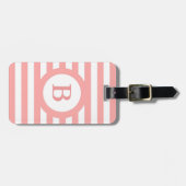CHIC LUGAGE/BAG LABEL_04 PINK/WITTE STRIPES BAGAGELABEL (Voorkant horizontaal)