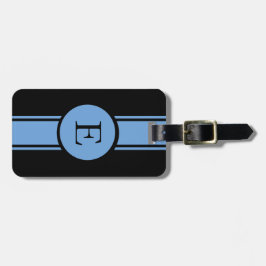 CHIC LUGAGE/BAG LABEL_153 BLUE/ZWARTE/MONOGRAM BAGAGELABEL