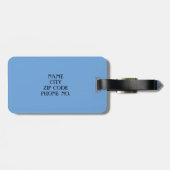 CHIC LUGAGE/BAG LABEL_153 BLUE/ZWARTE/MONOGRAM BAGAGELABEL (Achterkant horizontaal)