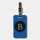 CHIC LUGAGE/BAG LABEL_156 BLUE/ZWARTE/MONOGRAM BAGAGELABEL (Voorkant verticaal)